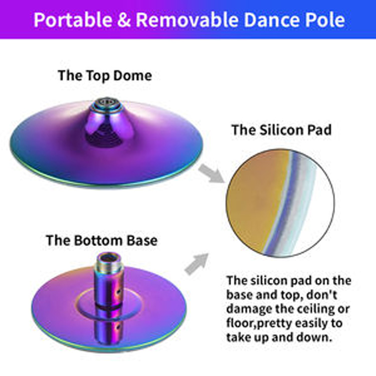 Color Stripper Removable Dancing Pole